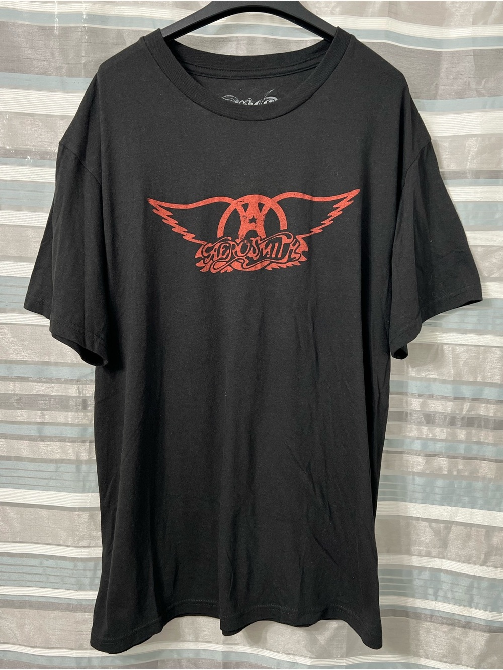 Aerosmith Band Logo Black Short Sleeve Graphic Tee